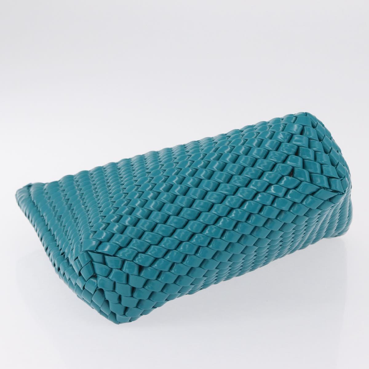 Bottega Veneta INTRECCIATO Clutch Bag Leather Emerald Green Auth 207290M