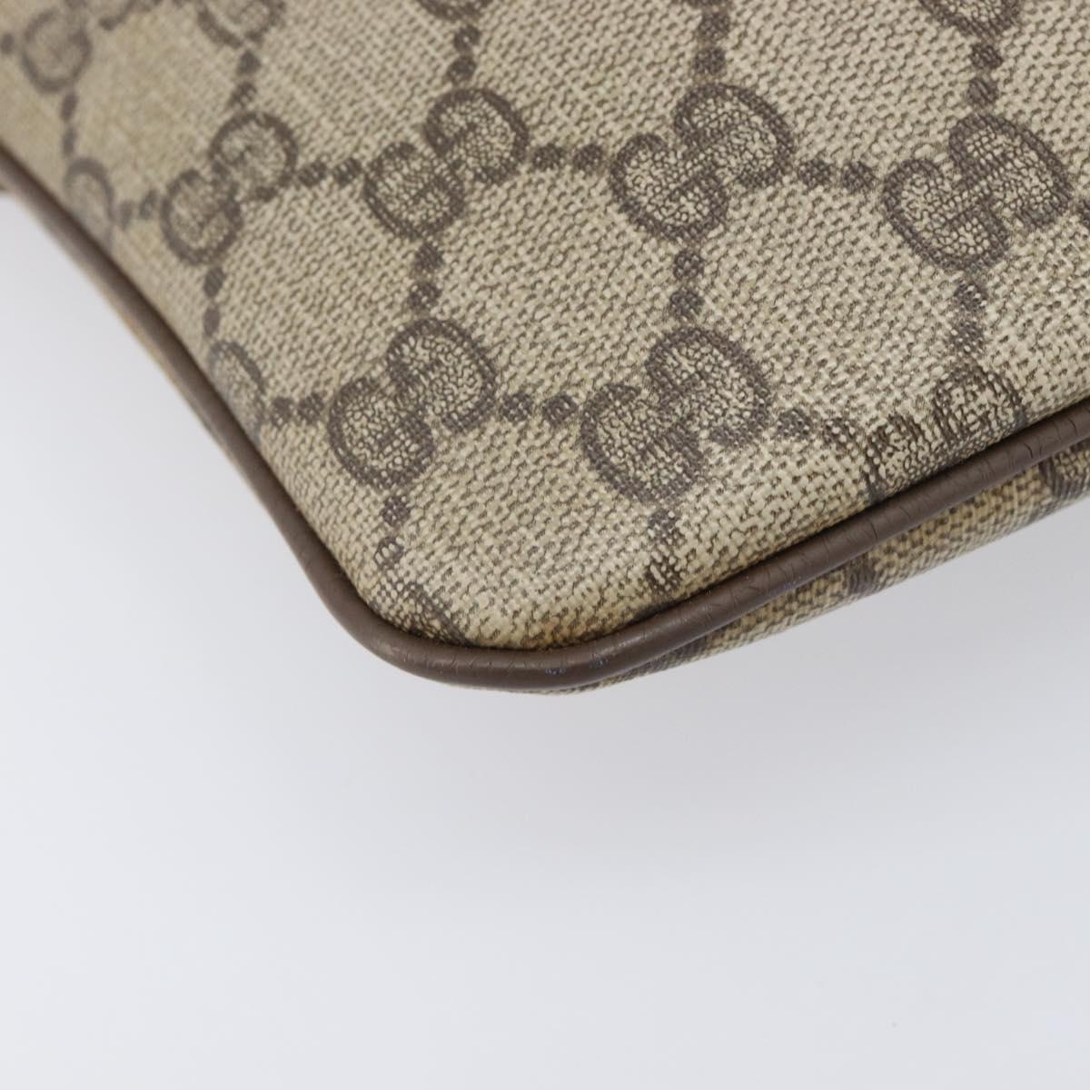 GUCCI GG Supreme Web Sherry Line Shoulder Bag PVC Beige 904 02 047 Auth 207308