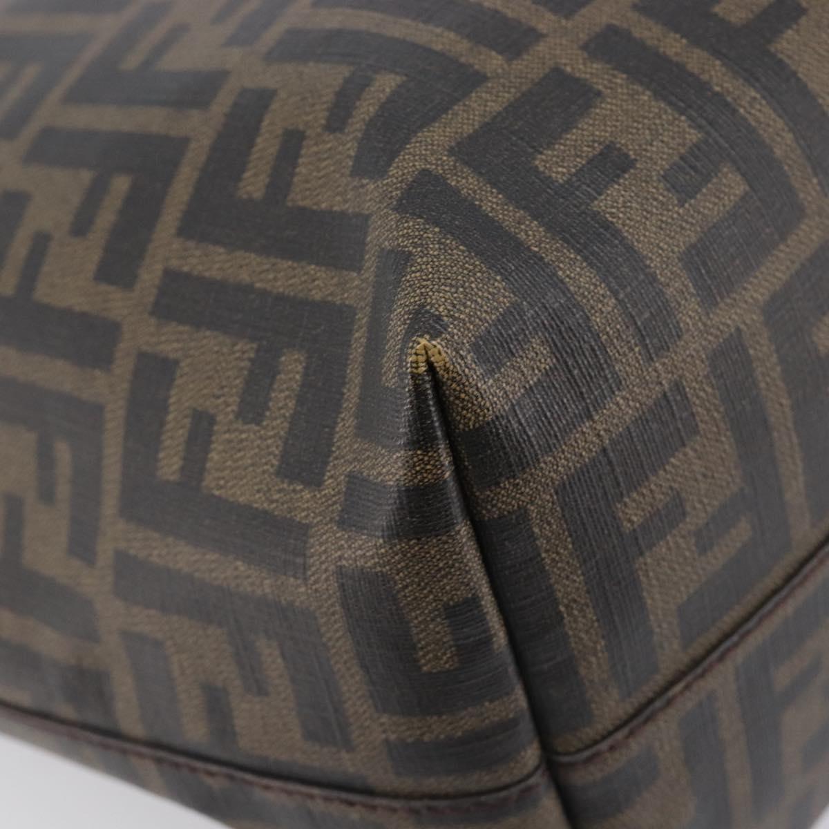 FENDI Zucca Tote Bag PVC Brown 8BH198 Auth 207311