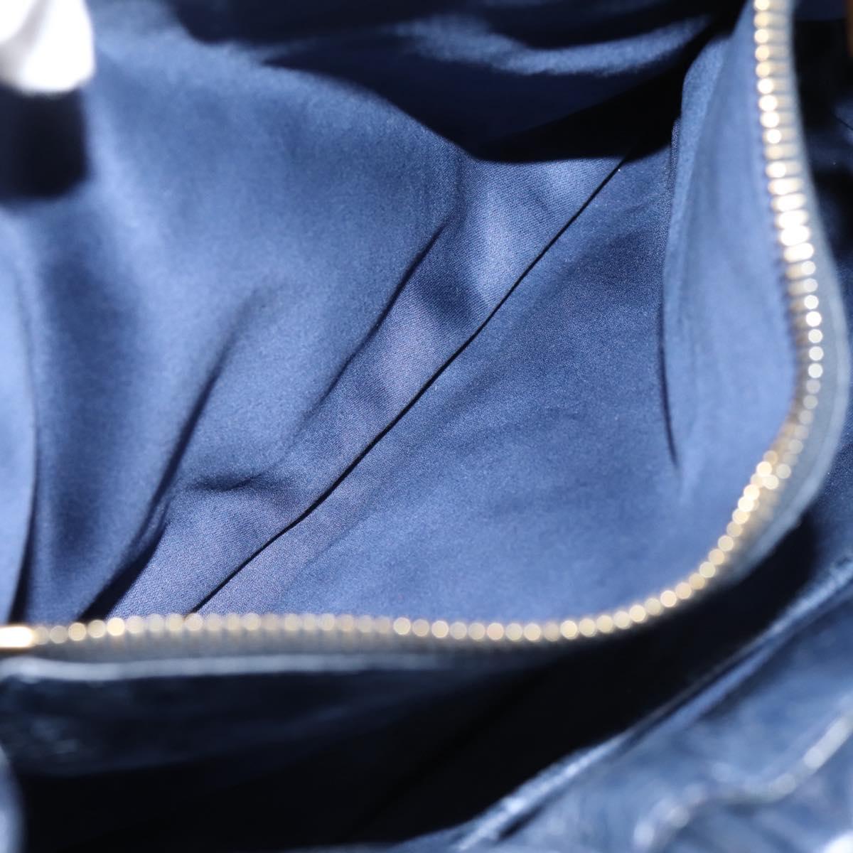 Miu Miu Matelasse Hand Bag Leather 2way Blue Gold Tone Auth 207315V