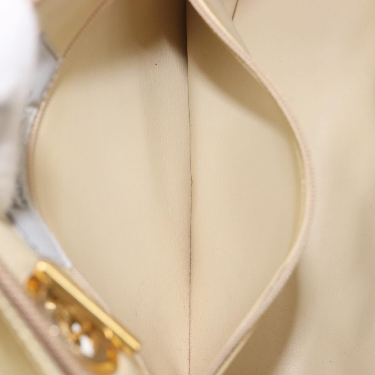 Bally Chain Shoulder Bag Leather Gold Auth 207326