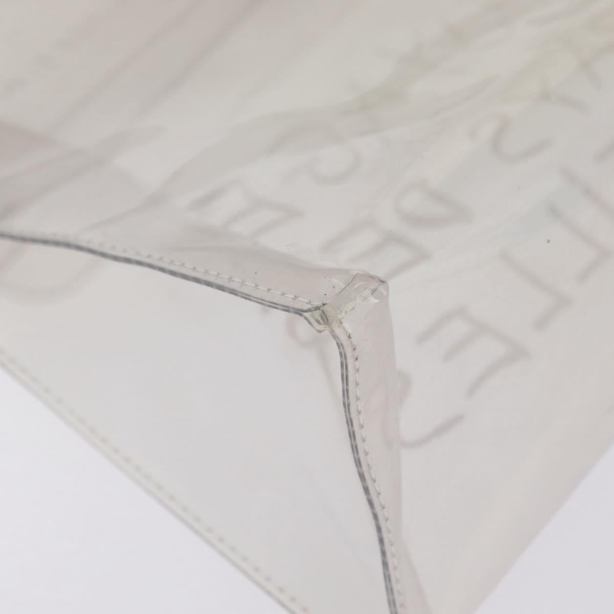 HERMES Vinyl Kelly Hand Bag Vinyl Clear Gold Auth 207368A