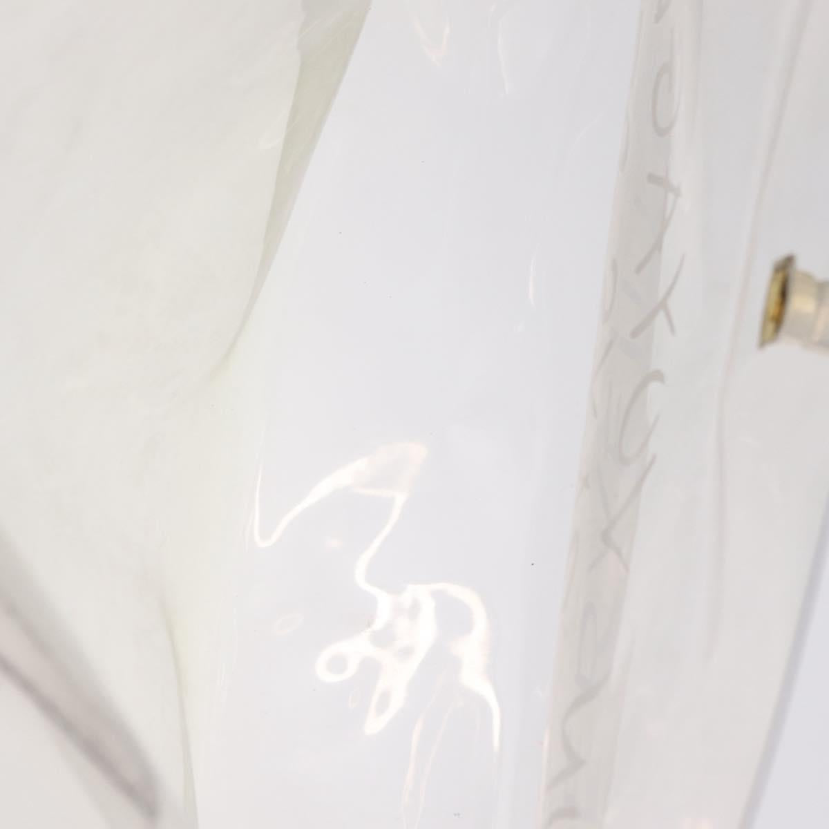 HERMES Vinyl Kelly Hand Bag Vinyl Clear Gold Auth 207368A