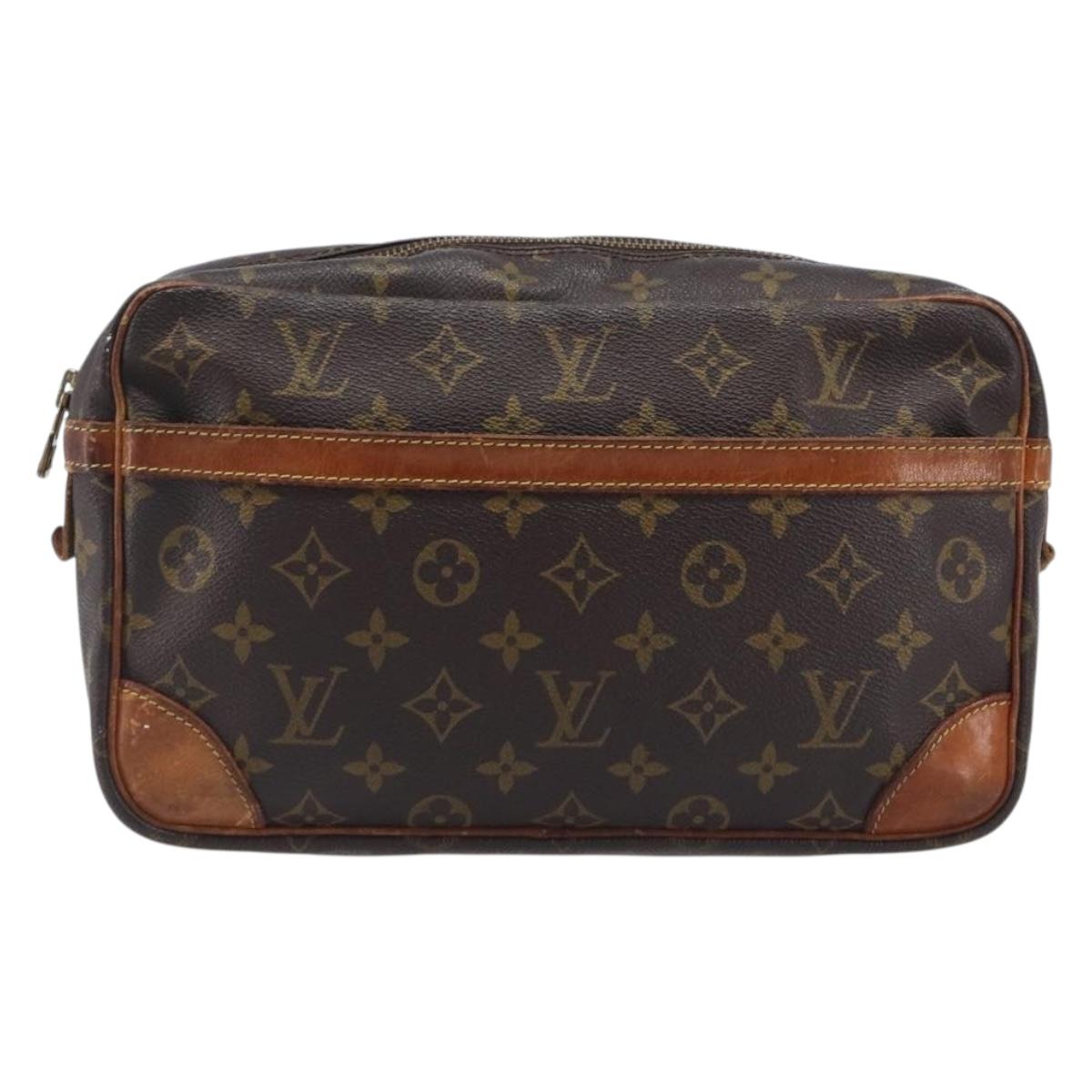 LOUIS VUITTON Monogram Compiegne 28 Clutch Bag M51845 LV Auth 207404