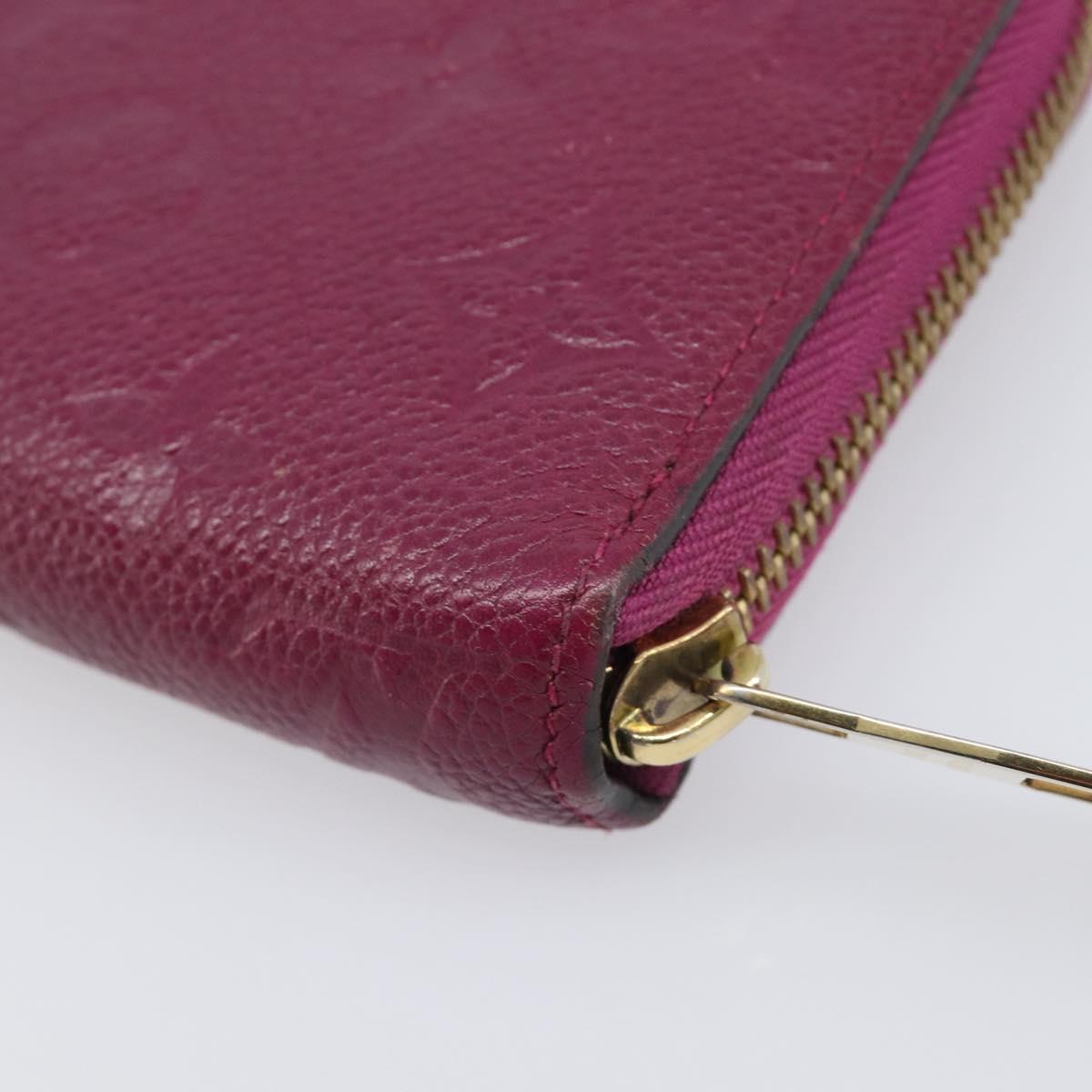 LOUIS VUITTON Monogram Empreinte Zippy Wallet Long Wallet amethyst M60569 LV Auth 207481A