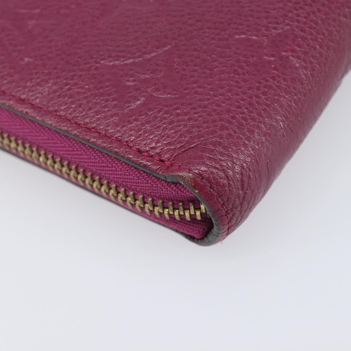 LOUIS VUITTON Monogram Empreinte Zippy Wallet Long Wallet amethyst M60569 LV Auth 207481A