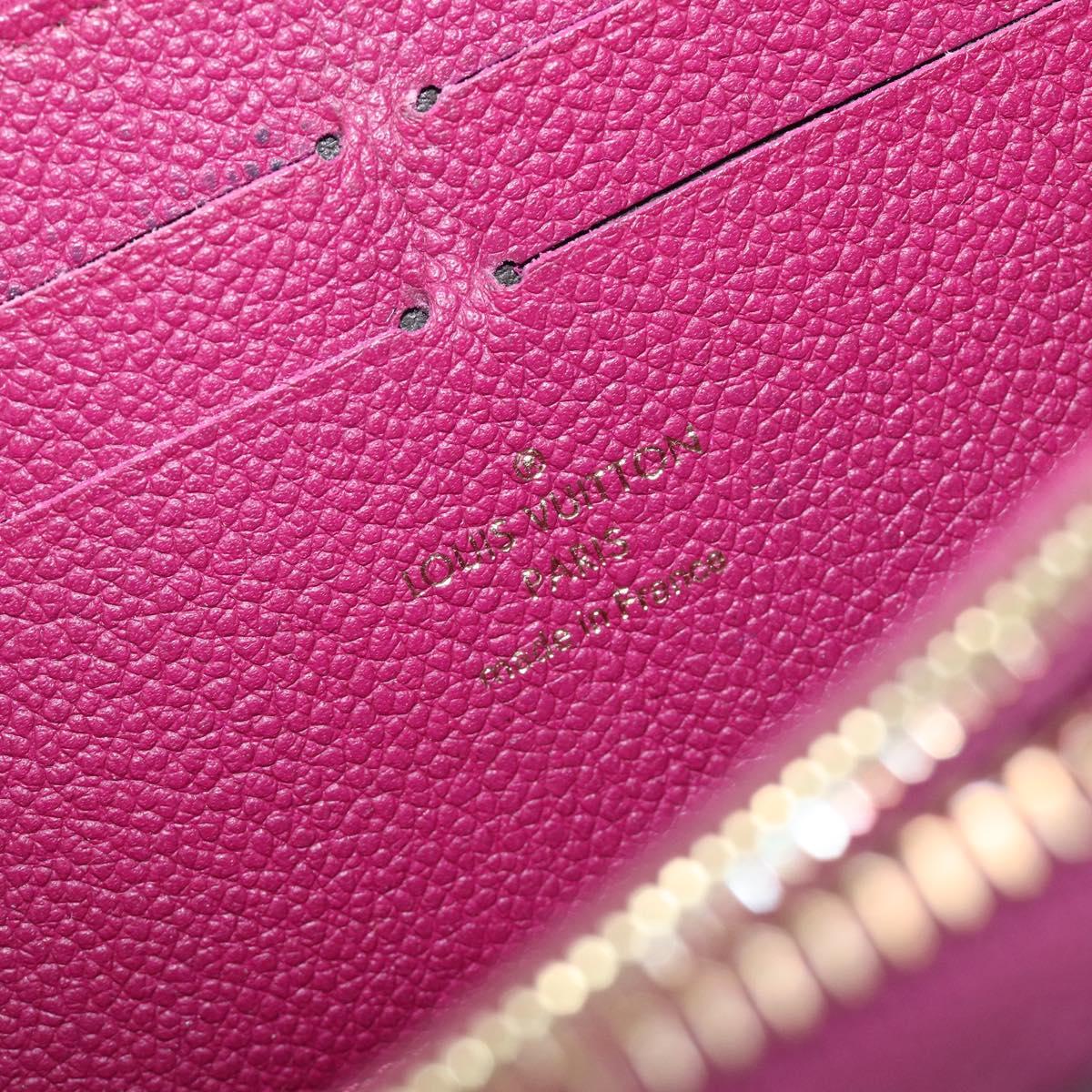 LOUIS VUITTON Monogram Empreinte Zippy Wallet Long Wallet amethyst M60569 LV Auth 207481A