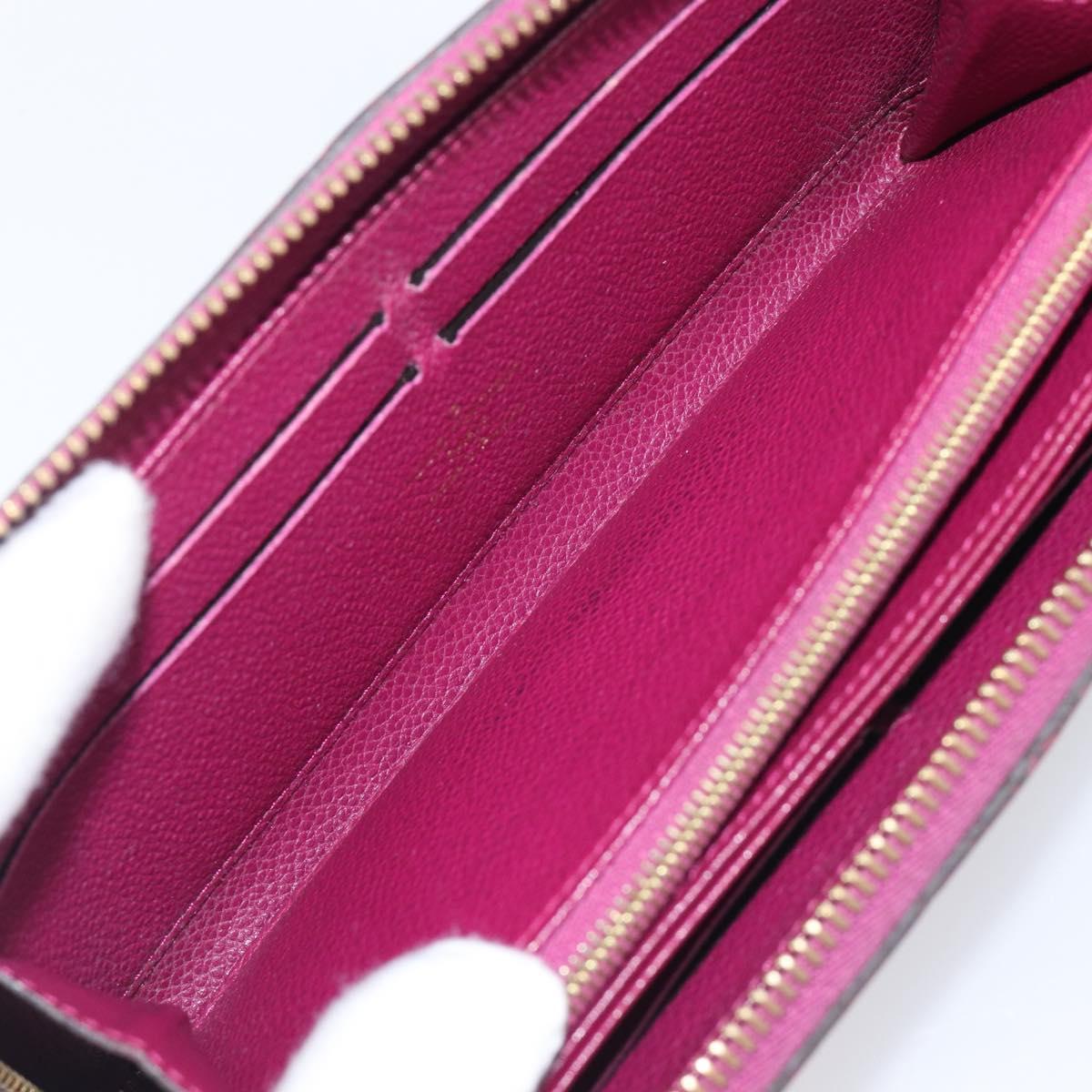 LOUIS VUITTON Monogram Empreinte Zippy Wallet Long Wallet amethyst M60569 LV Auth 207481A