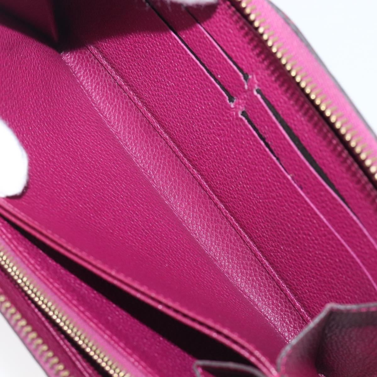 LOUIS VUITTON Monogram Empreinte Zippy Wallet Long Wallet amethyst M60569 LV Auth 207481A