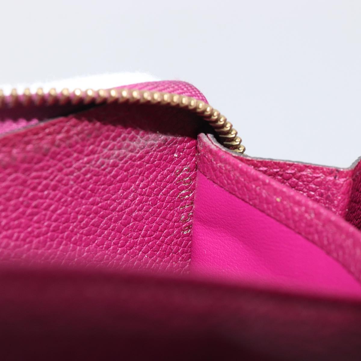 LOUIS VUITTON Monogram Empreinte Zippy Wallet Long Wallet amethyst M60569 LV Auth 207481A