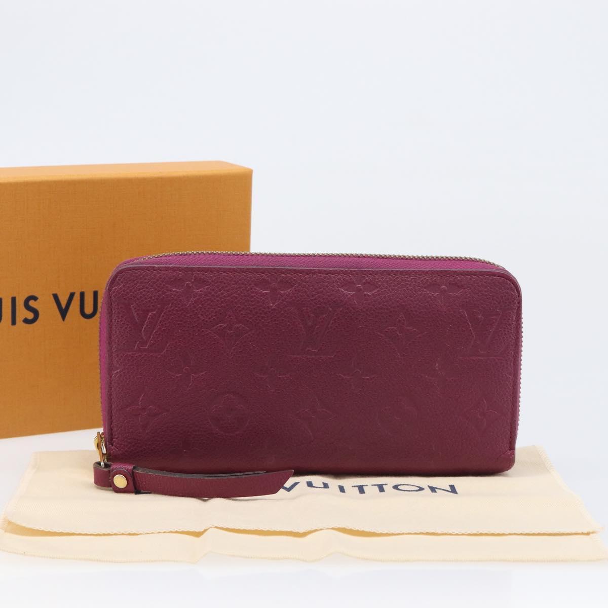 LOUIS VUITTON Monogram Empreinte Zippy Wallet Long Wallet amethyst M60569 LV Auth 207481A