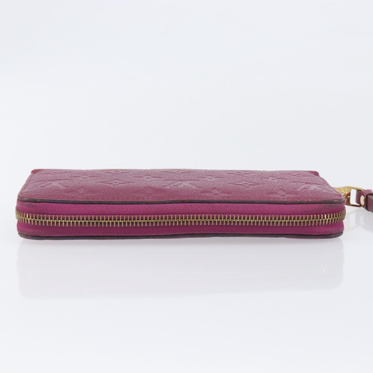 LOUIS VUITTON Monogram Empreinte Zippy Wallet Long Wallet amethyst M60569 LV Auth 207481A