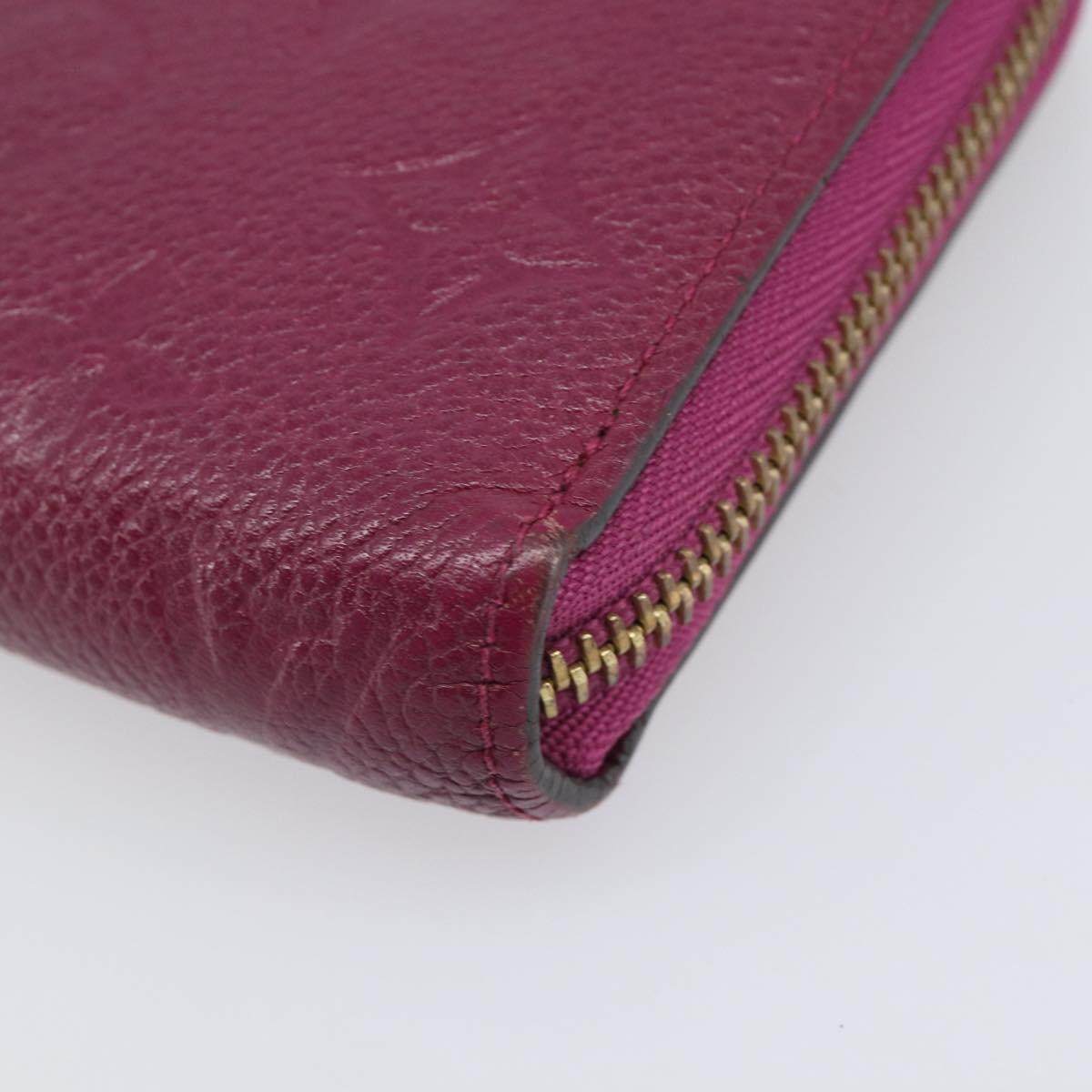 LOUIS VUITTON Monogram Empreinte Zippy Wallet Long Wallet amethyst M60569 LV Auth 207481A
