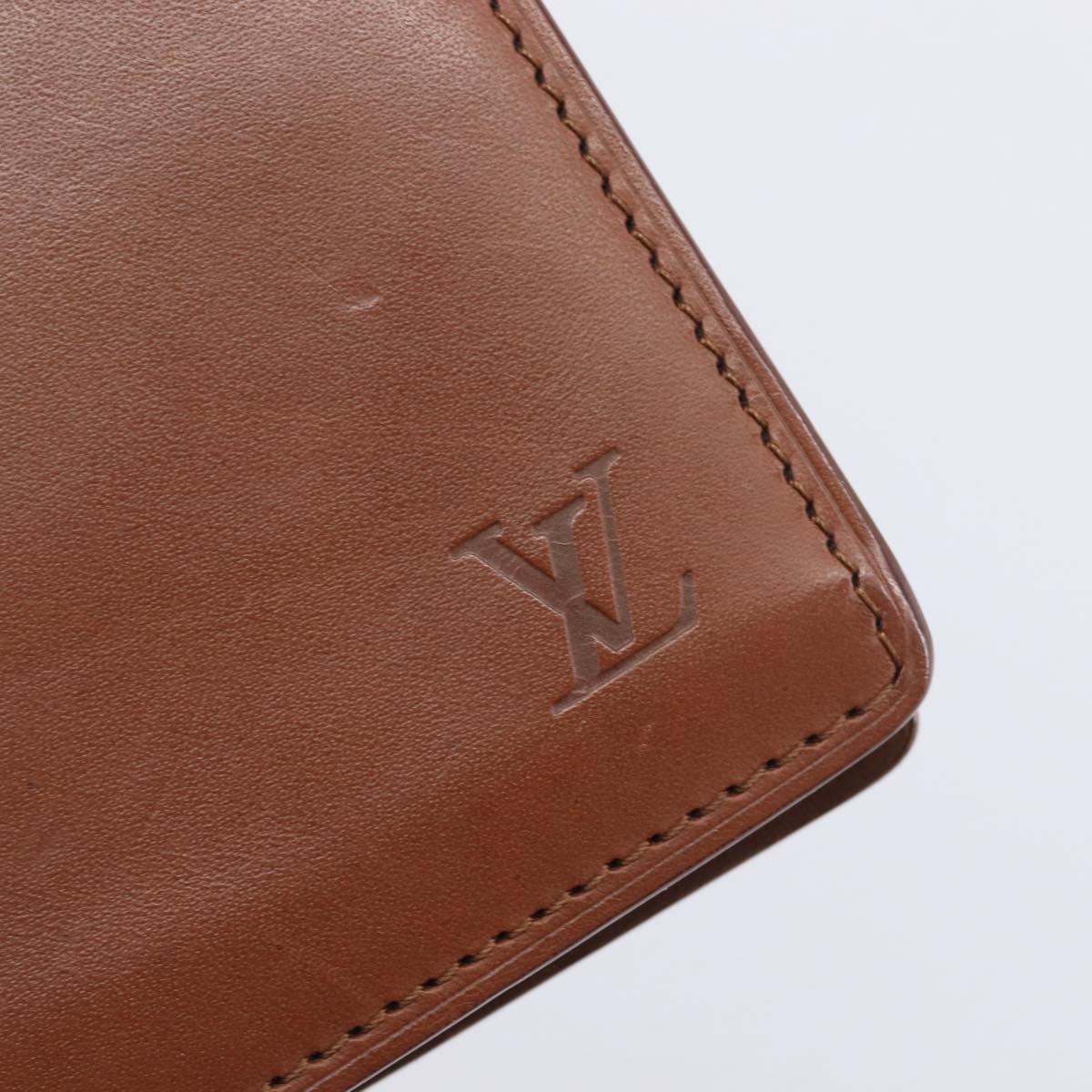LOUIS VUITTON Portefeuille Braza Long Wallet Calf Skin Brown M61693 Auth 207485V