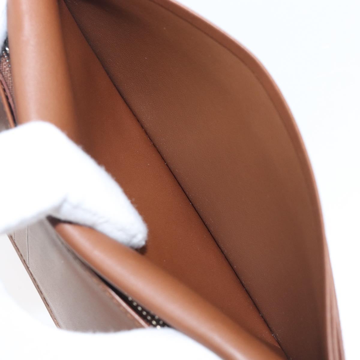 LOUIS VUITTON Portefeuille Braza Long Wallet Calf Skin Brown M61693 Auth 207485V