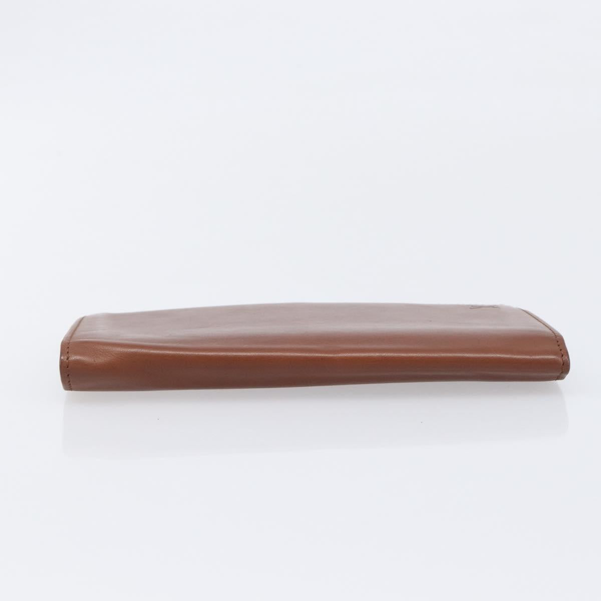 LOUIS VUITTON Portefeuille Braza Long Wallet Calf Skin Brown M61693 Auth 207485V