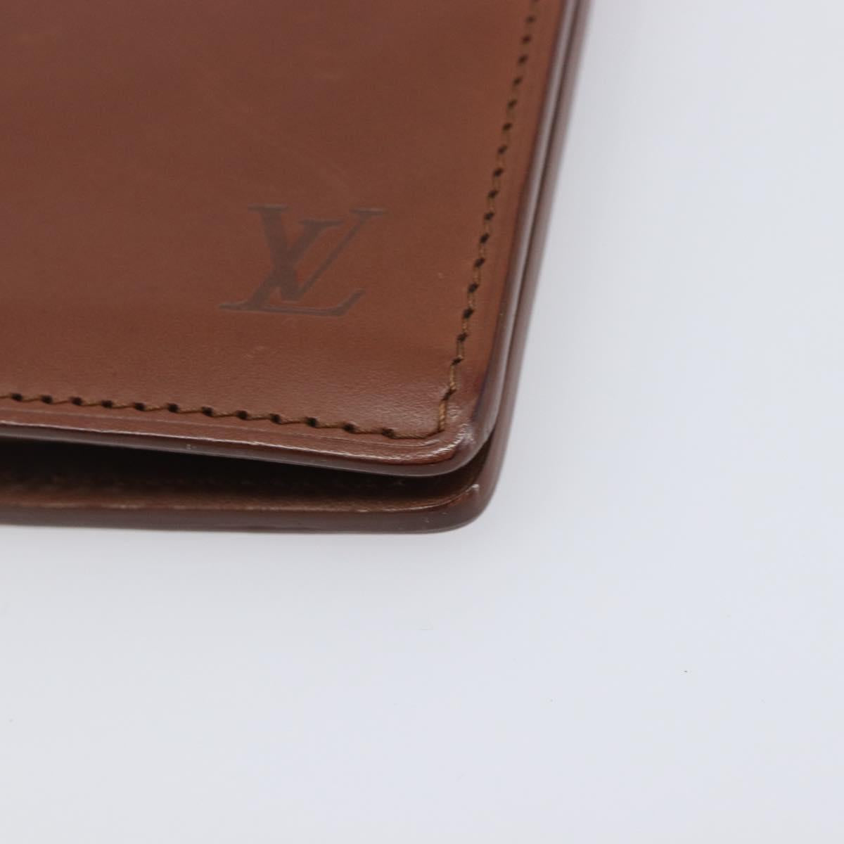 LOUIS VUITTON Portefeuille Braza Long Wallet Calf Skin Brown M61693 Auth 207485V