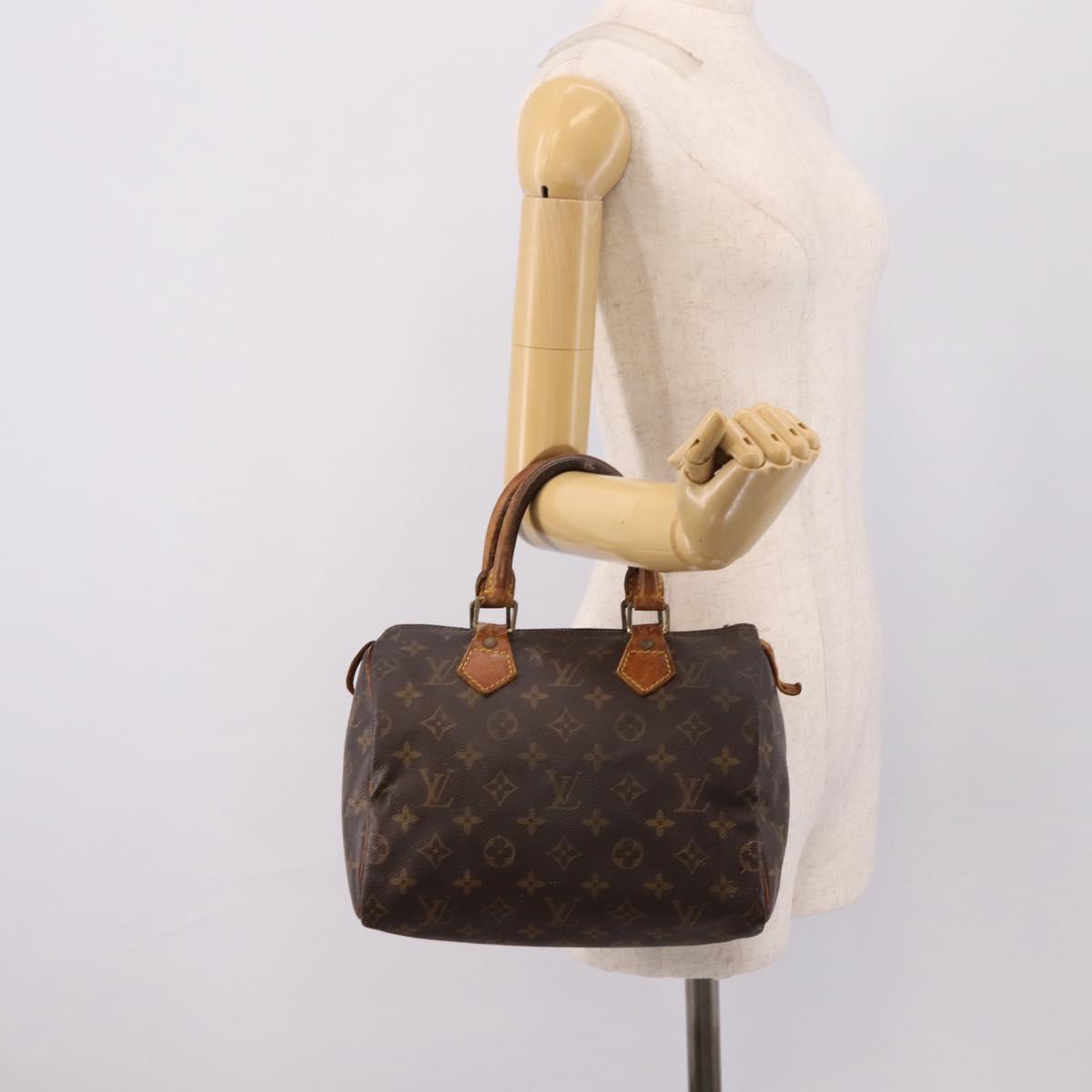 LOUIS VUITTON Monogram Speedy 25 Hand Bag M41528 LV Auth 207519