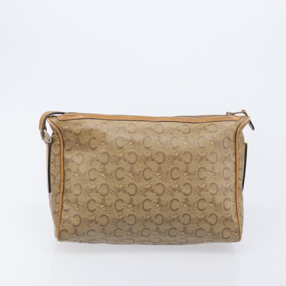 CELINE Macadam Canvas C Sulky Bag PVC Leather Suede 2 Set Beige Navy Auth 207528