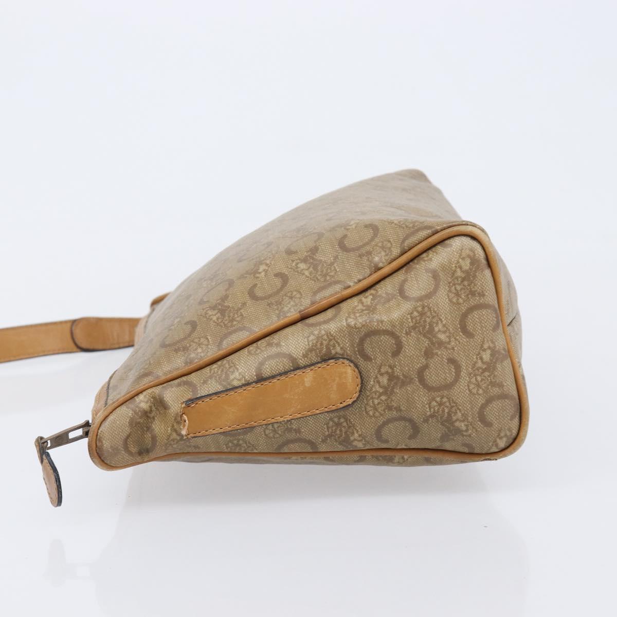 CELINE Macadam Canvas C Sulky Bag PVC Leather Suede 2 Set Beige Navy Auth 207528