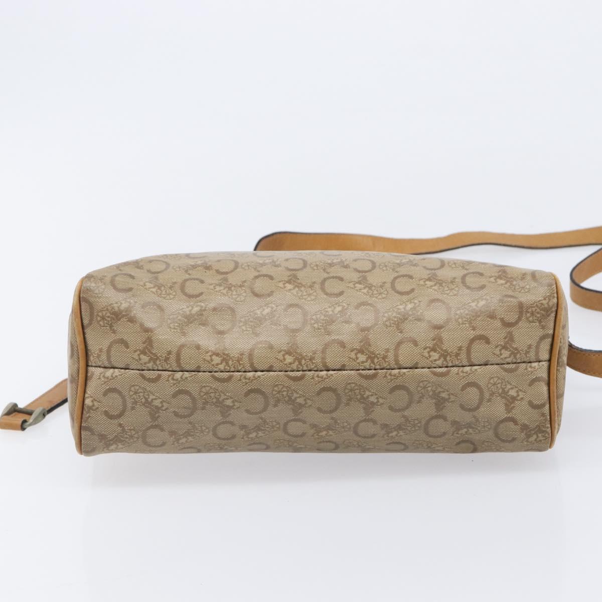 CELINE Macadam Canvas C Sulky Bag PVC Leather Suede 2 Set Beige Navy Auth 207528