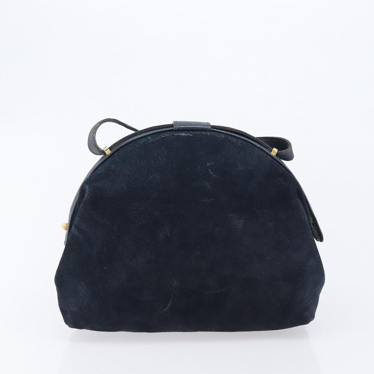 CELINE Macadam Canvas C Sulky Bag PVC Leather Suede 2 Set Beige Navy Auth 207528