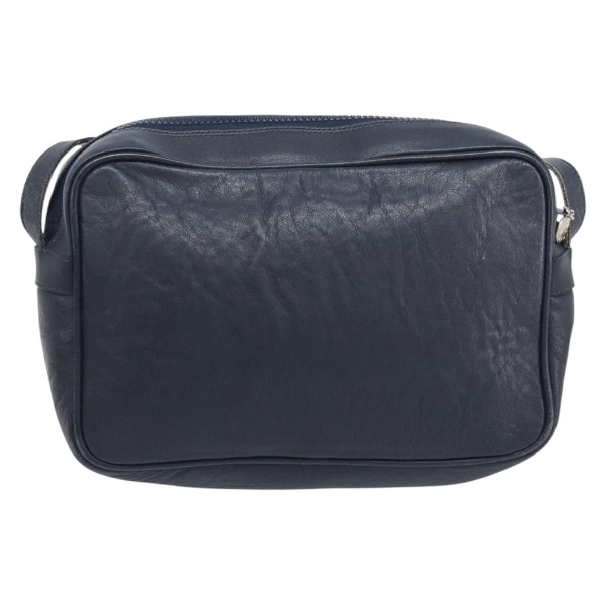 CELINE Macadam Canvas C Sulky Bag PVC Leather Suede 2 Set Beige Navy Auth 207528