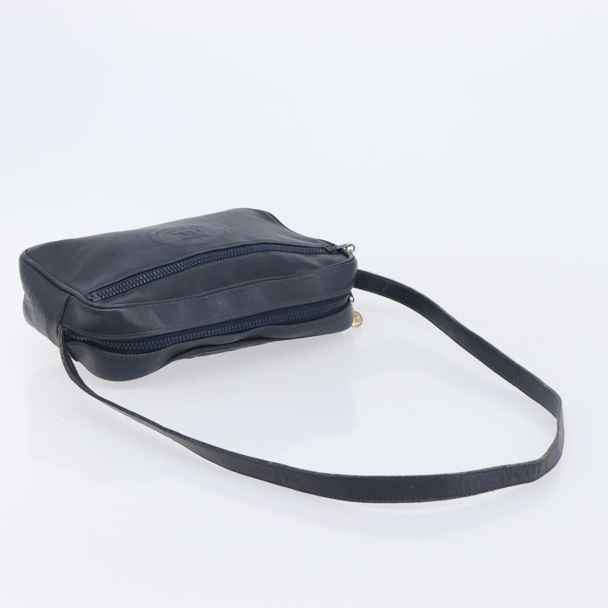 CELINE Macadam Canvas C Sulky Bag PVC Leather Suede 2 Set Beige Navy Auth 207528
