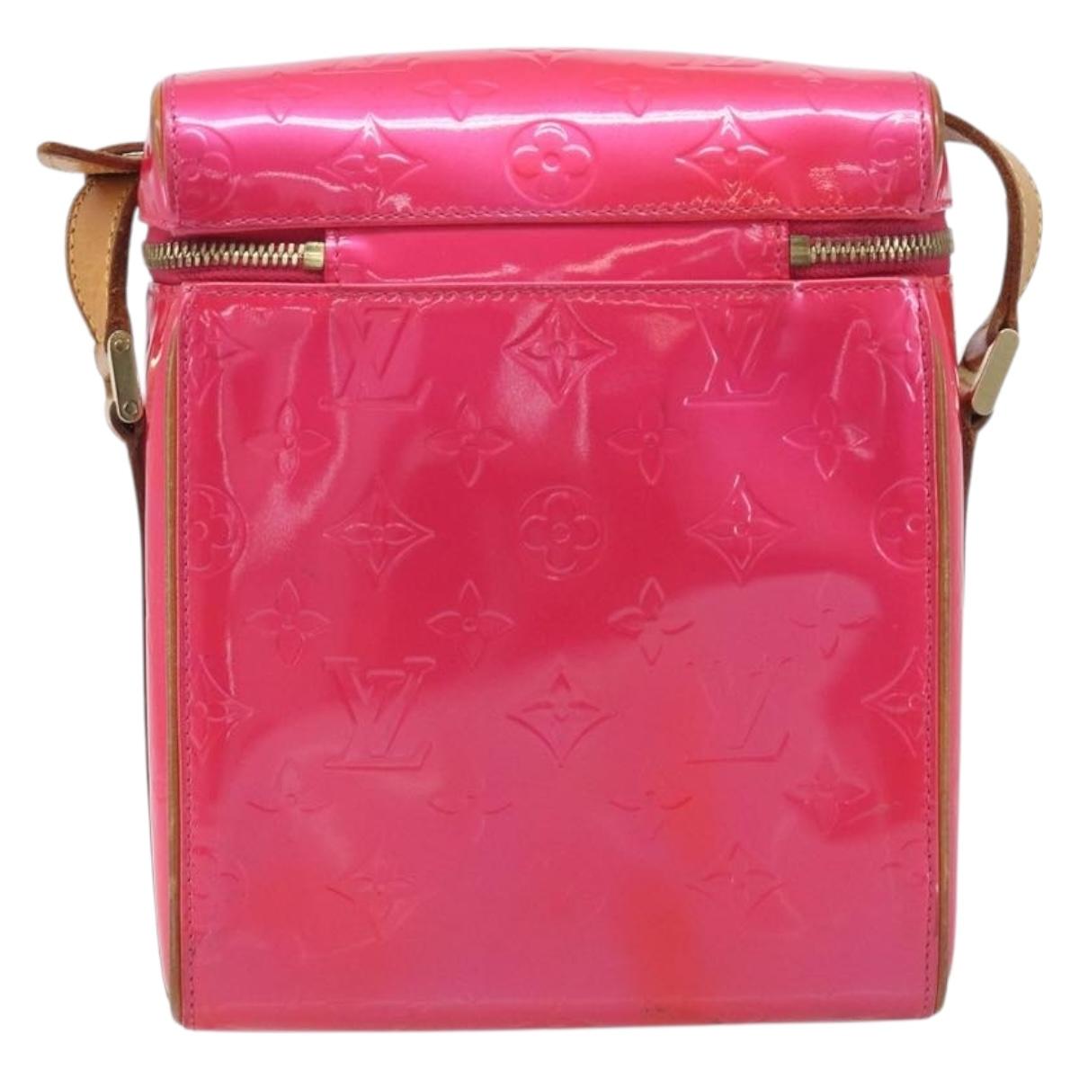 LOUIS VUITTON Vernis Sullivan Vertical Bag Fuchsia Pink M91259 LV Auth 207529