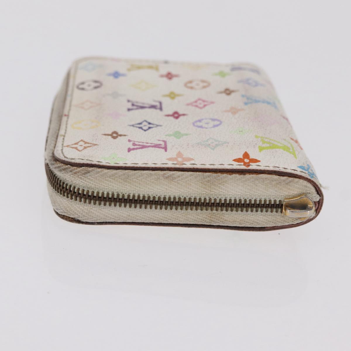 LOUIS VUITTON Monogram Multicolor Wallet 3 Set White LV Auth 207532