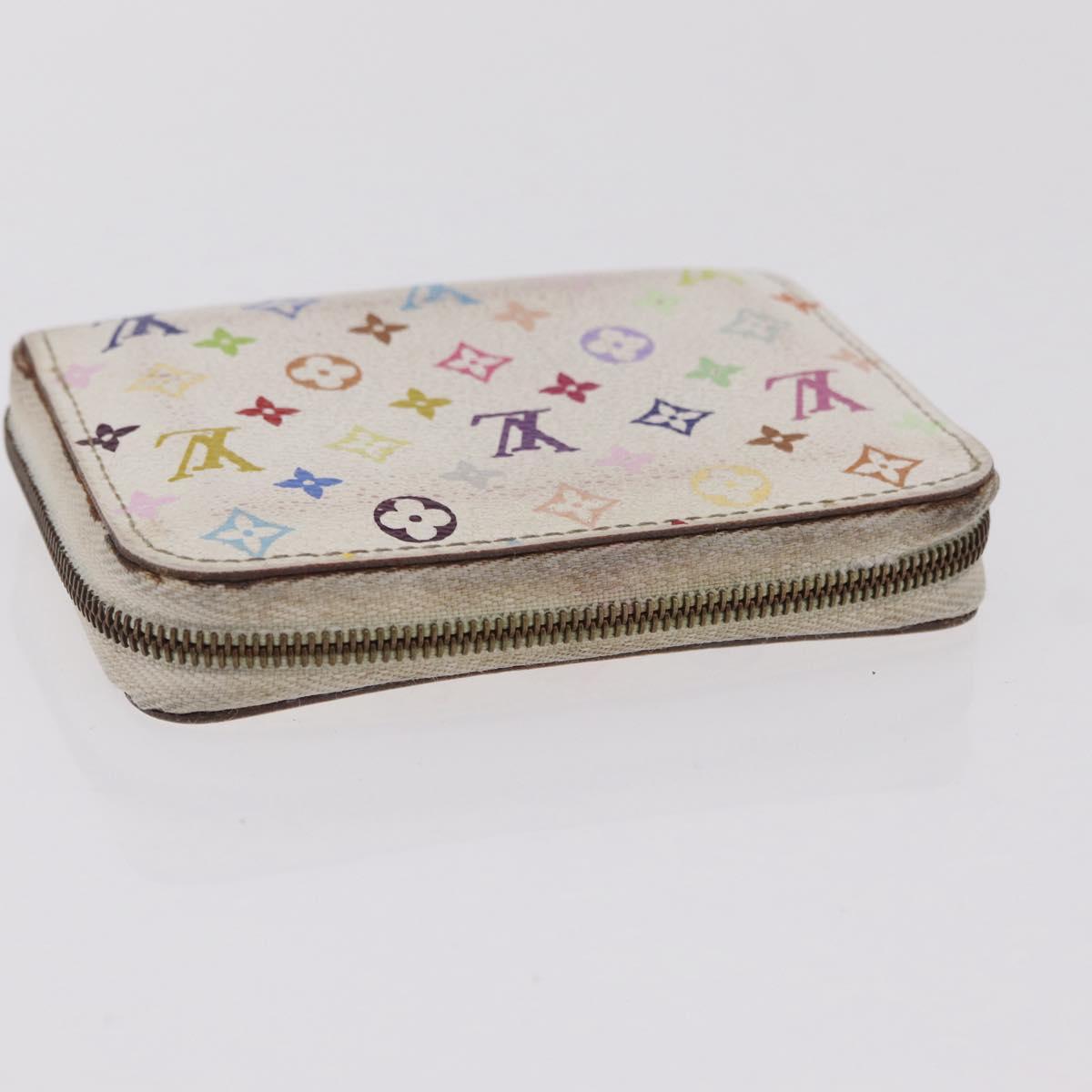 LOUIS VUITTON Monogram Multicolor Wallet 3 Set White LV Auth 207532