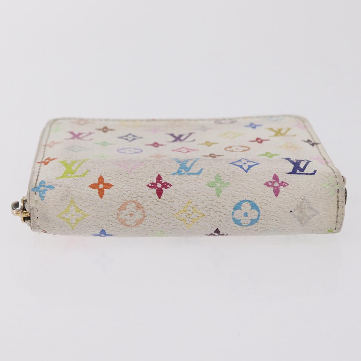 LOUIS VUITTON Monogram Multicolor Wallet 3 Set White LV Auth 207532