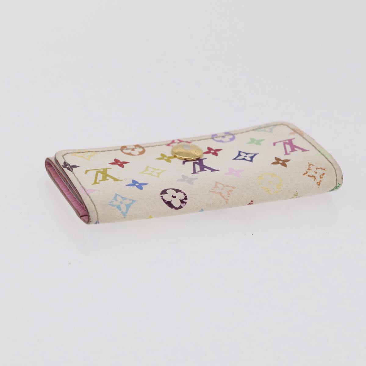 LOUIS VUITTON Monogram Multicolor Wallet 3 Set White LV Auth 207532