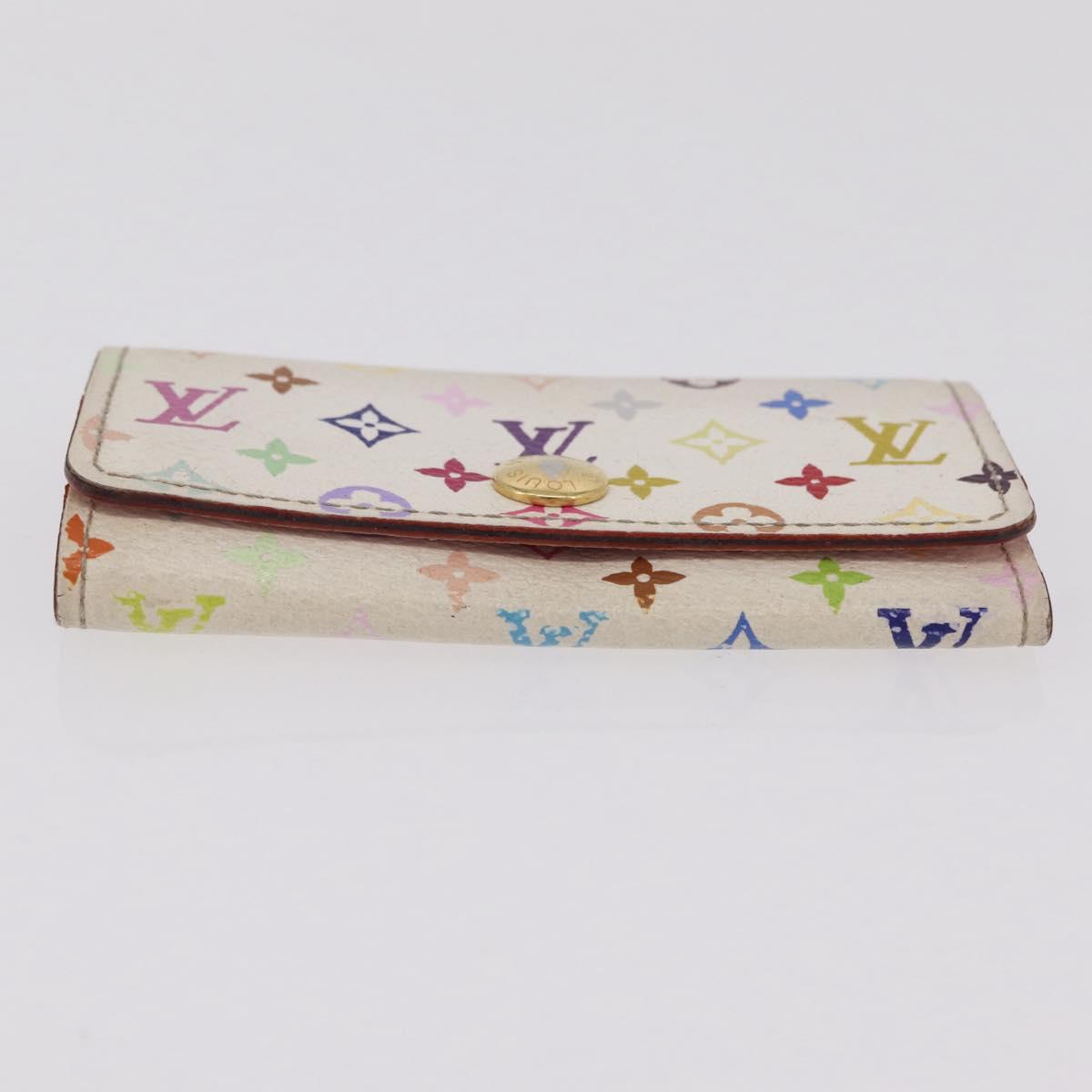 LOUIS VUITTON Monogram Multicolor Wallet 3 Set White LV Auth 207532