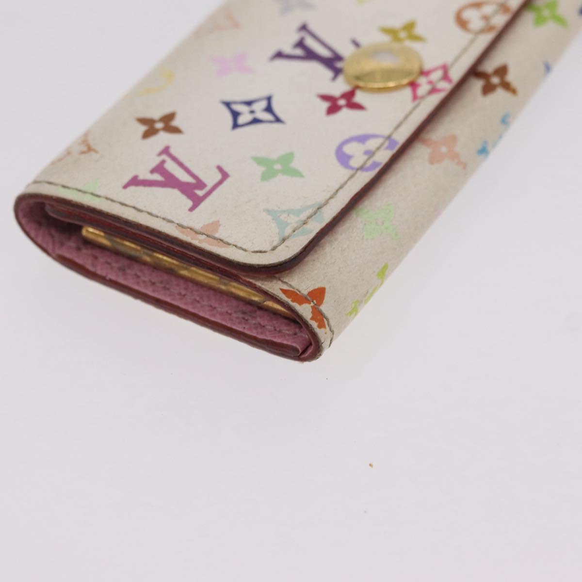 LOUIS VUITTON Monogram Multicolor Wallet 3 Set White LV Auth 207532