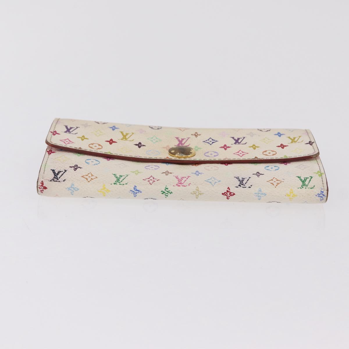 LOUIS VUITTON Monogram Multicolor Wallet 3 Set White LV Auth 207532