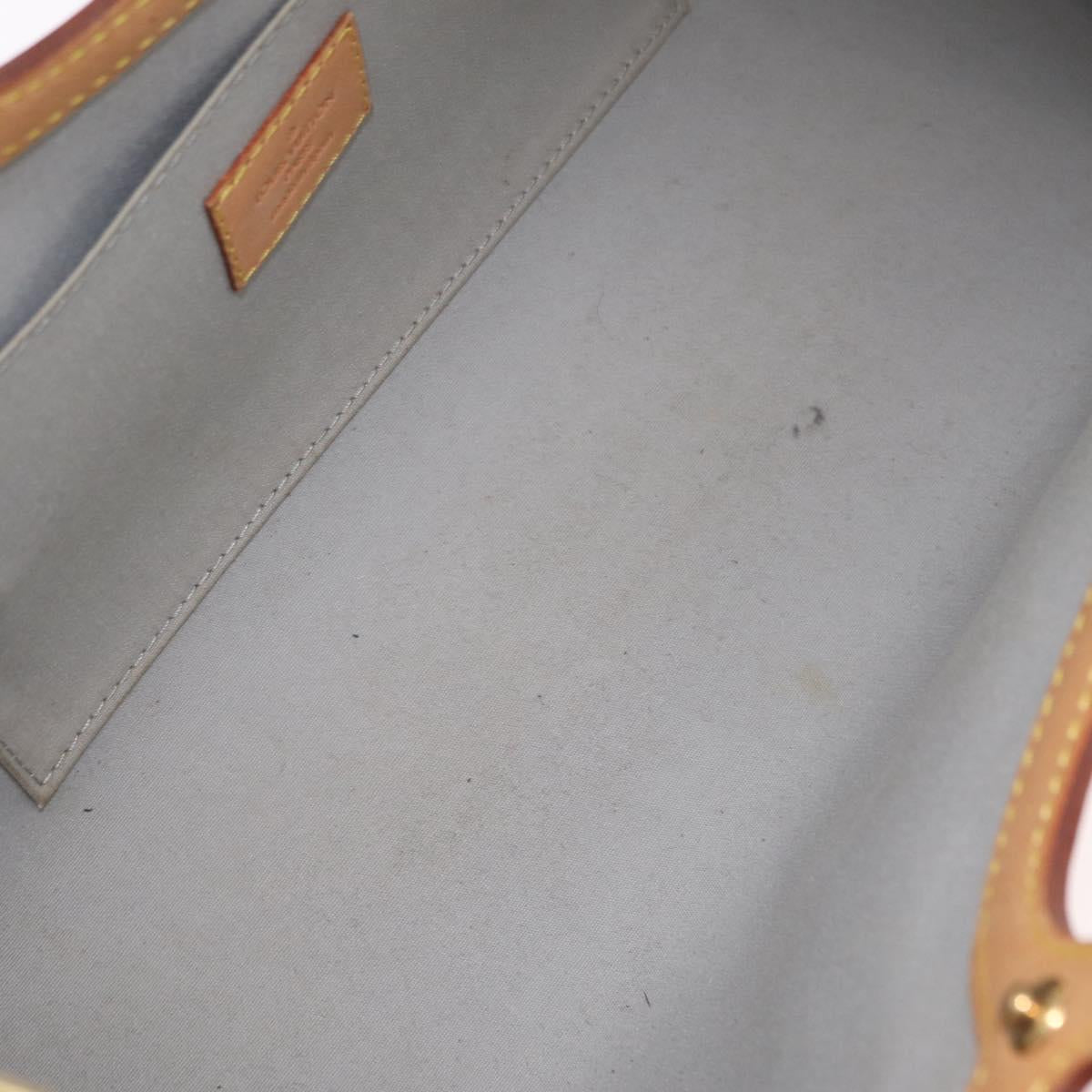 LOUIS VUITTON Monogram Vernis Roxbury Drive Hand Bag Perle M91374 Auth 207535A