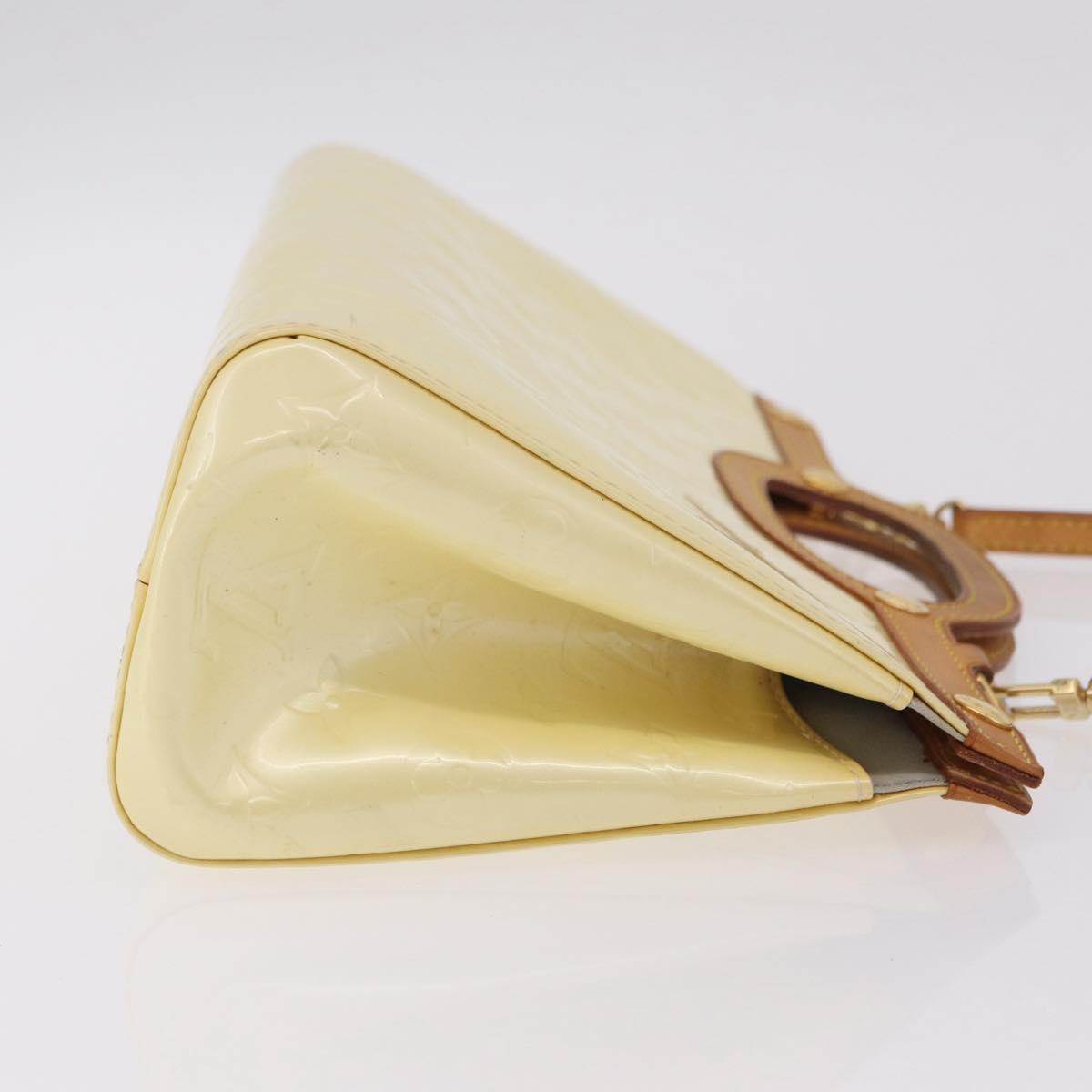 LOUIS VUITTON Monogram Vernis Roxbury Drive Hand Bag Perle M91374 Auth 207535A