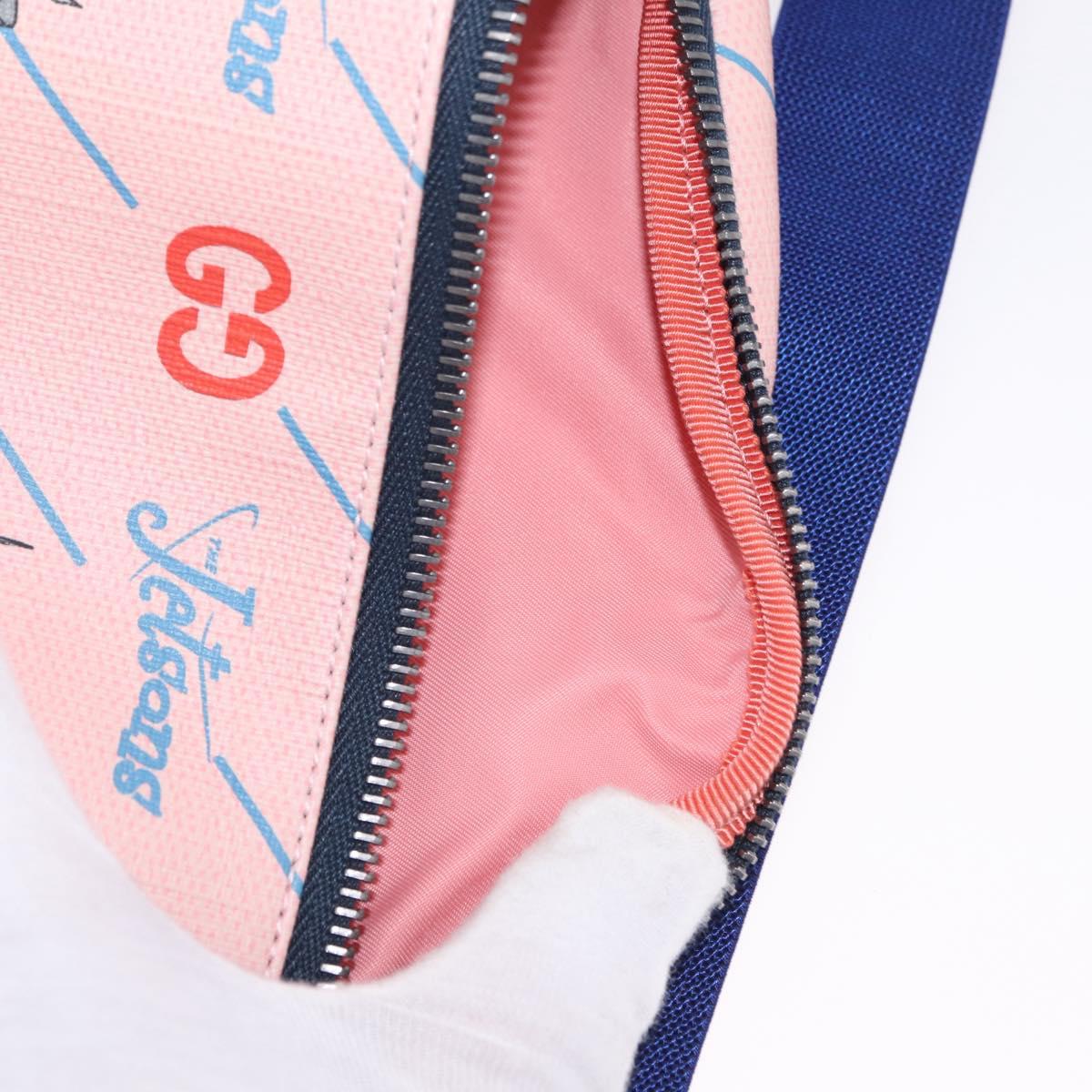 GUCCI Jetsons Collaboration Body Bag PVC Pink Silver 502095 Auth 207537M