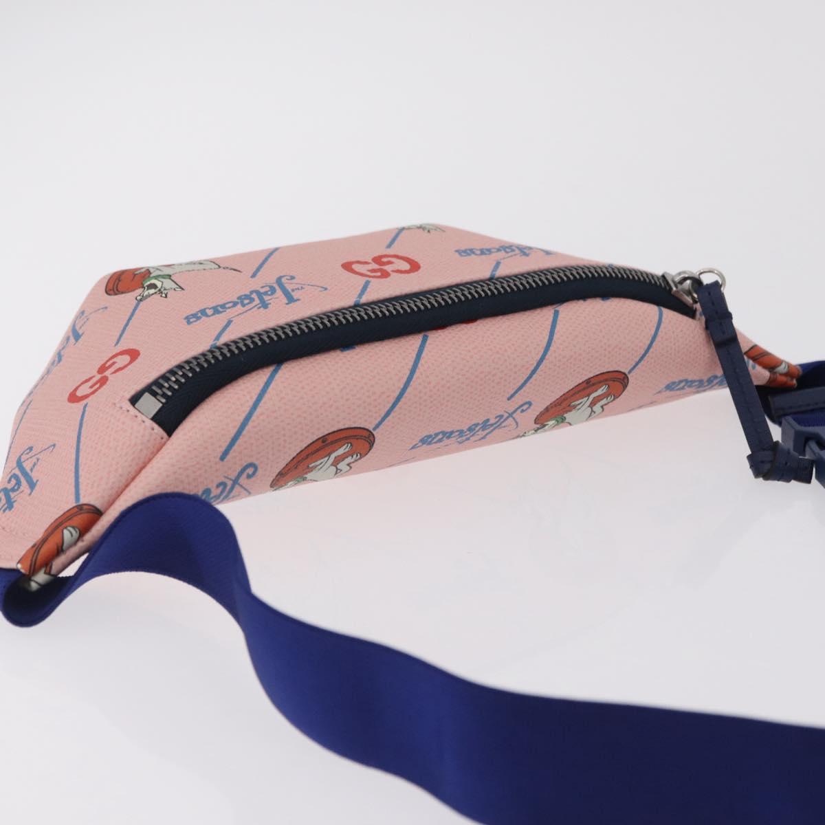 GUCCI Jetsons Collaboration Body Bag PVC Pink Silver 502095 Auth 207537M