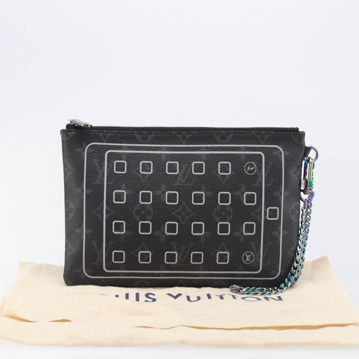 LOUIS VUITTON Monogram Eclipse Fragment iPhone Case M64449 LV Auth 207569V