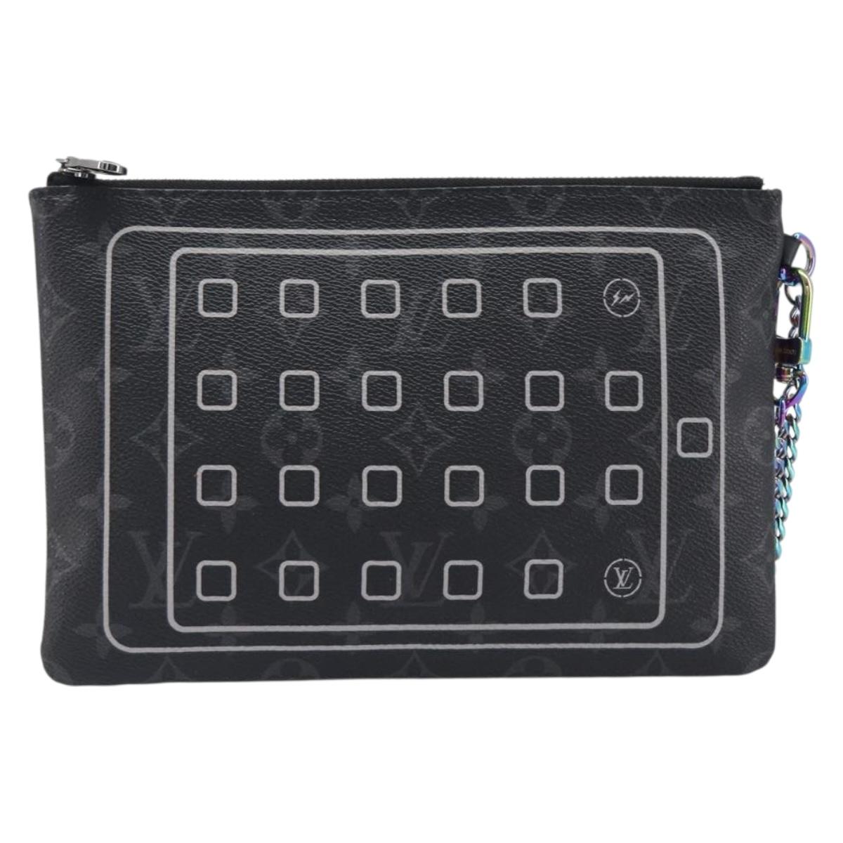 LOUIS VUITTON Monogram Eclipse Fragment iPhone Case M64449 LV Auth 207569V