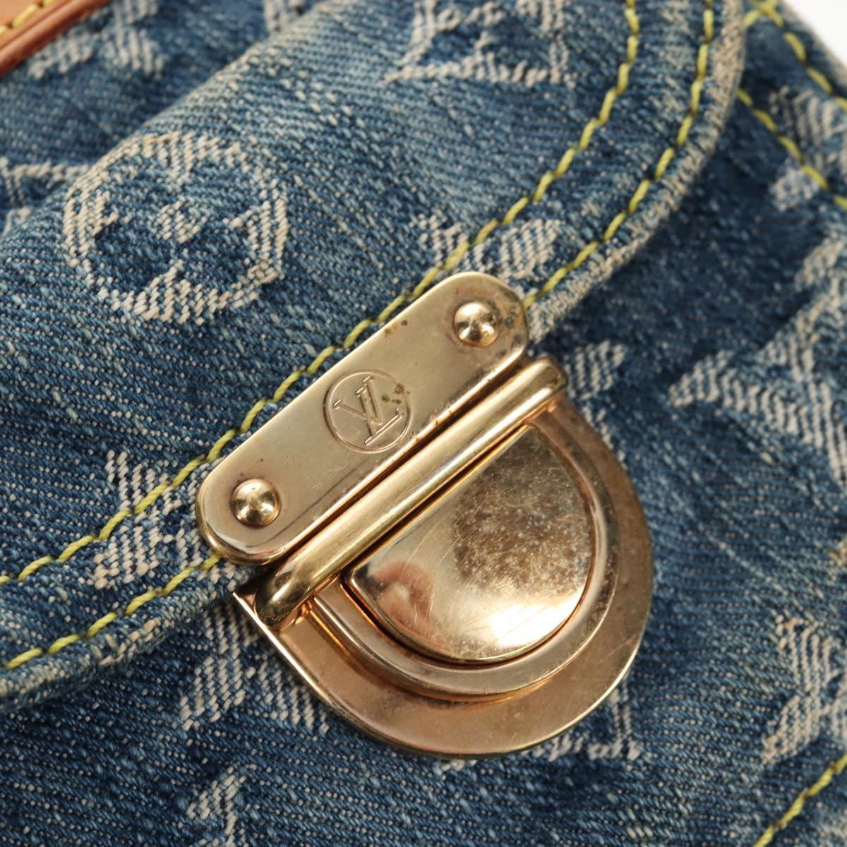 LOUIS VUITTON Monogram Denim Buggy PM Shoulder Bag Blue M95049 LV Auth 207579V