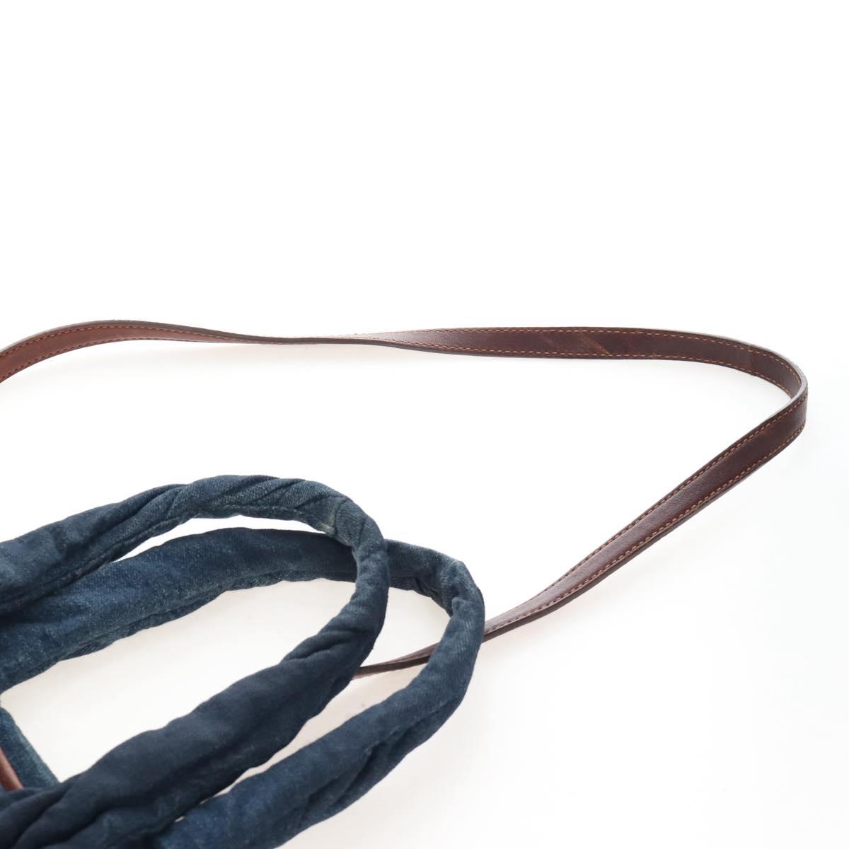 Miu Miu Matelasse Hand Bag Denim 2way Navy Auth 207622V