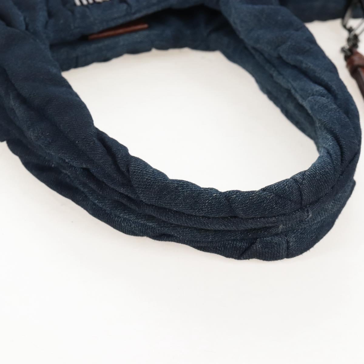 Miu Miu Matelasse Hand Bag Denim 2way Navy Auth 207622V
