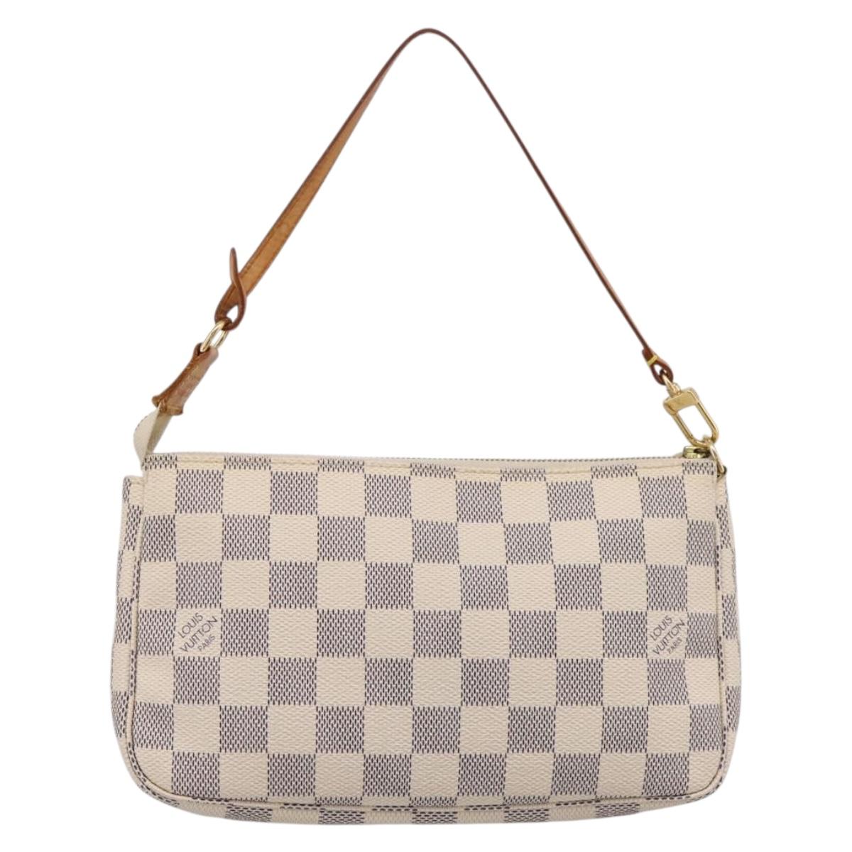 LOUIS VUITTON Damier Azur Pochette Accessoires Pouch N41207 LV Auth 207629