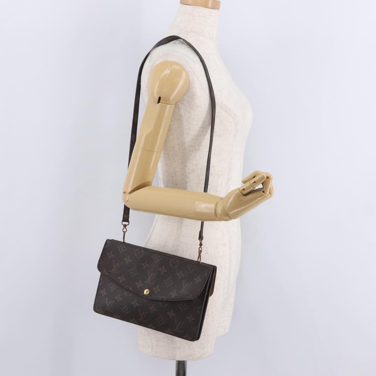 LOUIS VUITTON Monogram Double Rabat Shoulder Bag M51815 LV Auth 207633