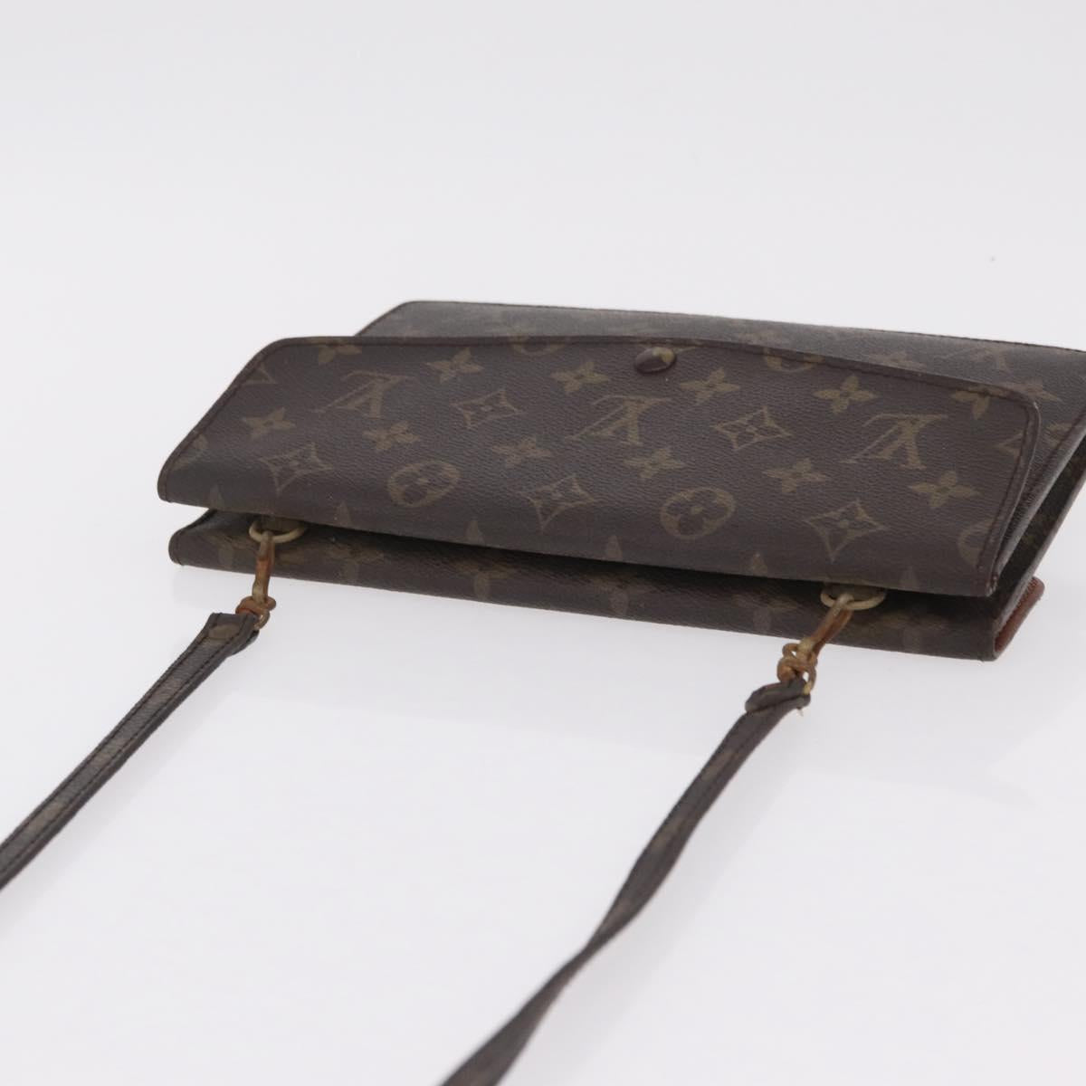 LOUIS VUITTON Monogram Double Rabat Shoulder Bag M51815 LV Auth 207633