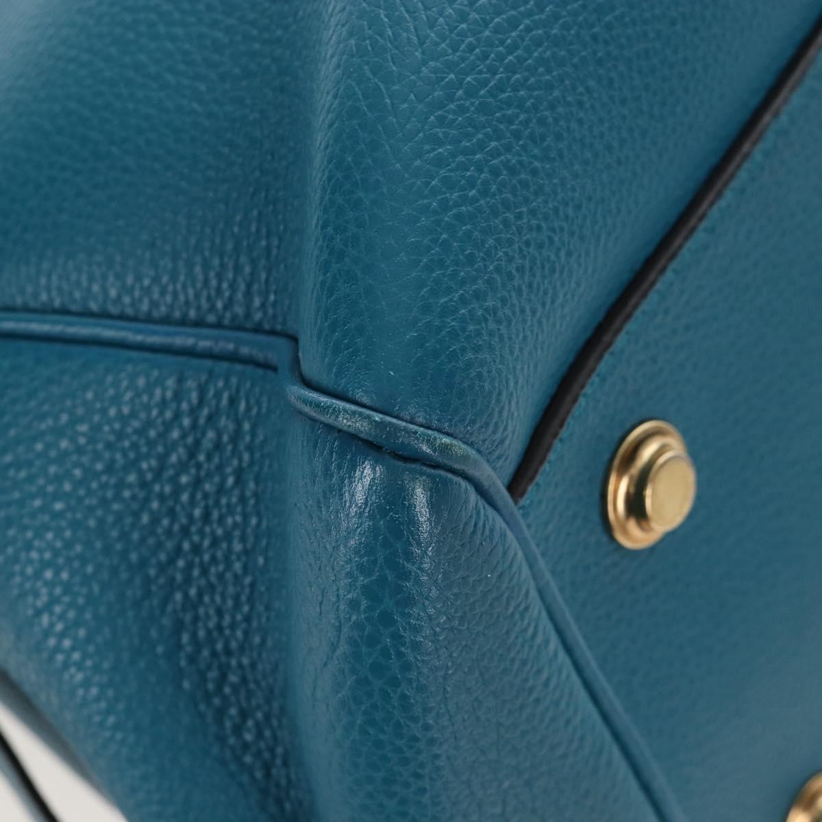LOUIS VUITTON Mira MM Hand Bag Leather Blue M55023 LV Auth 207637M