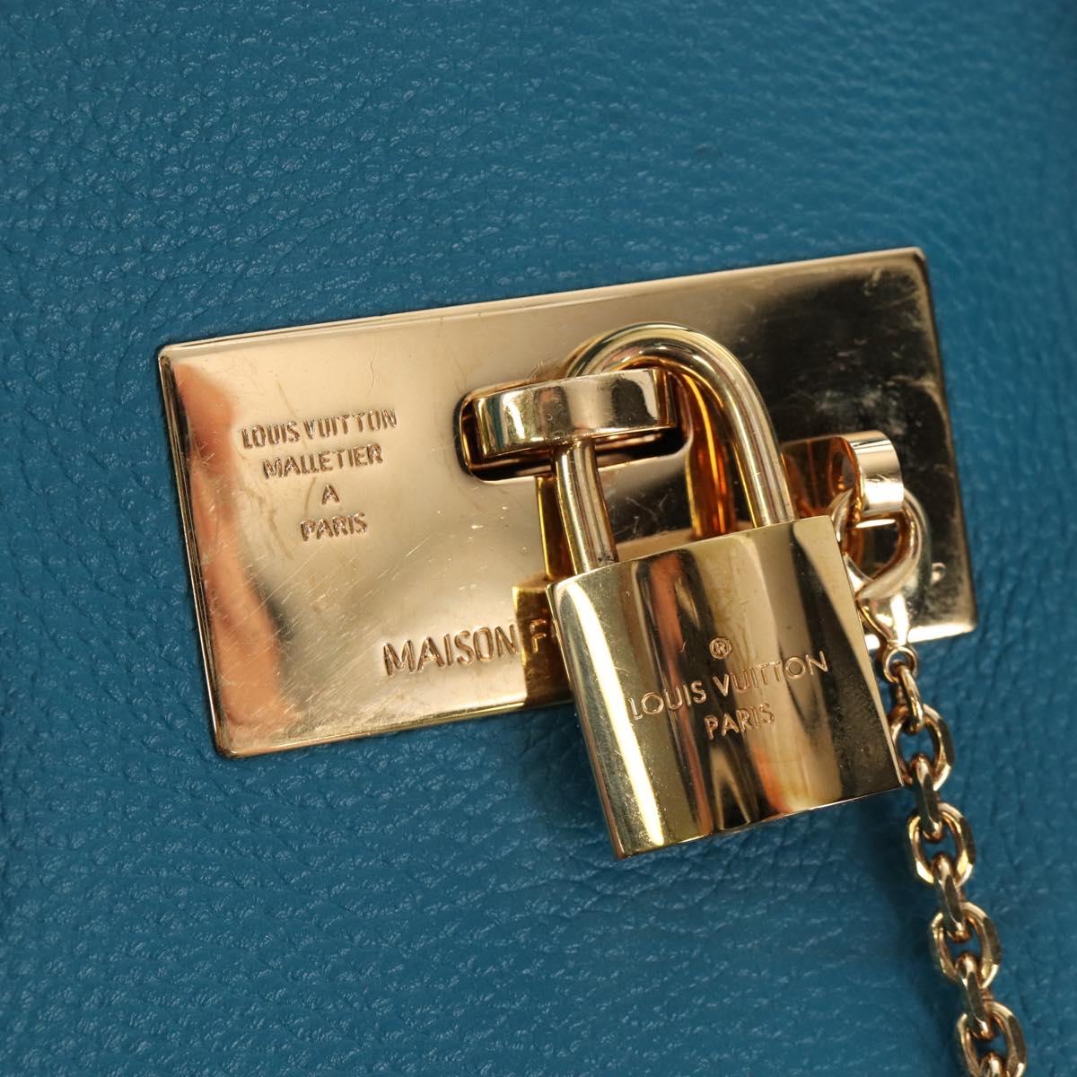 LOUIS VUITTON Mira MM Hand Bag Leather Blue M55023 LV Auth 207637M